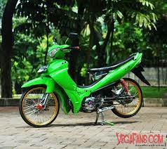 Untuk urusan modif kita tidak boleh sembarangan. Modifikasi Motor Jupiter Z Warna Hijau Stabilo Arena Modifikasi