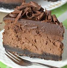 Gateau Au Fromage Triple Chocolat Avec Une Croute Oreo Chocolate Desserts Desserts Triple Chocolate Cheesecake