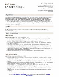 Staff Nurse Resume Samples Qwikresume