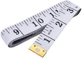These are smaller, sometimes thinner markings. Amazon Com Soft Tape Measure Double Scale Body Sewing Flexible Ruler For Weight Loss Medical Body Measurement Sewing Tailor Craft Vinyl Ruler Has Centimetre Scale On Reverse Side 60 Inch White