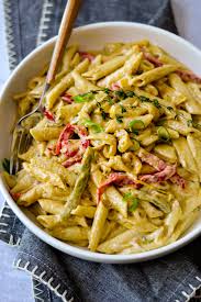 Rasta Pasta Creamy Jerk Chicken And Shrimp Pasta Alica S Pepperpot In 2020 Rasta Pasta Vegan Pasta Dish Jerk Chicken Pasta