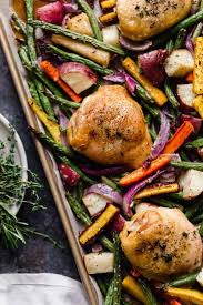 One Pan Roasted Chicken And Vegetables Recipe Dairy Free Recipes Dinner Paleo Chicken Recipes Easy Healthy One Pot Meals