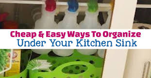 to organize under your kitchen sink