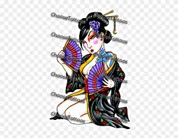 Explore creative & latest geisha tattoo ideas from geisha tattoo images gallery on tattoostime.com. Colored Fans And Geisha Tattoo Design Butterfly And Stars Tattoo Designs Free Transparent Png Clipart Images Download