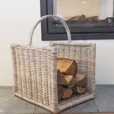 In stock and ready to ship. Wicker Basket For Wood Logs Za Za Homes