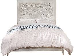 Boho Chic Washed White King Bed Art Van Bedroom Furniture Layout Furniture Mattress Furniture