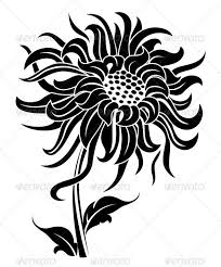 Black And White Sunflower Clipart Free Black Flower With Images Scrapbook Flowers White Sunflowers