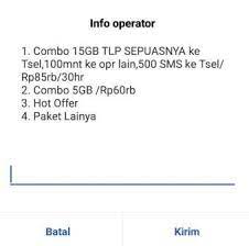 Apalagi muncul pesan mohon maaf anda tidak dapat melakukan pembelian produk ini, sehingga telkomsel tidak bisa isi kuota. Penyebab Gagal Membeli Paket Combo 15gb Telkomsel