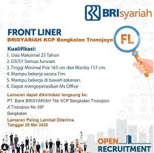Lowongan kerja tahun 2021 lowongan kerja sma smk d3 s1 loker terbaru semua jurusan lowongan bank lowongan bumn lowongan cpns pt angkasa pura support yang saat ini sedang mencari atau menginginkan kandidat terbaik dengan kualifikasi yang sesuai dan cocok untuk. Lowongan Kerja Bri Syariah Lowongan Kerja Dan Rekrutmen Bulan Mei 2021