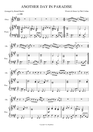As with his song for genesis, man on the corner, the track has as its subject the problem of homelessness; Another Day In Paradise Sheet Music For Piano Oboe Solo Musescore Com