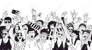 Crowd Of Excited People Or Music Fans With Raised Hands Spectators Royalty Free Cliparts Vectors And Stock Illustration Image 97767056 Get the audience crowd package from 8bull and speed up your game development process. crowd of excited people or music fans with raised hands spectators