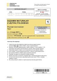 Wyniki matur z powiatu bytowskiego. Egzamin Maturalny 2021 Oto Tematy Z Matury 2021 Arkusze I Odpowiedzi Z Jezyka Polskiego Poziom Podstawowy Malbork Nasze Miasto