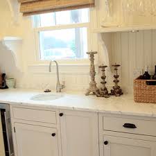 white beadboard cabinets