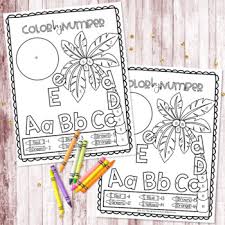 That's why our education experts and professional illustrators joined forces to create our kindergarten coloring pages. Freebie Chicka Chicka Boom Boom Color By Number Sheets Prek K Math