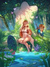 BotW] Zelda with Link on a lake : r/zelda