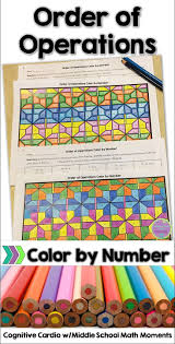 Order Of Operations Color By Number Order Of Operations Classroom Math Games Learning Math