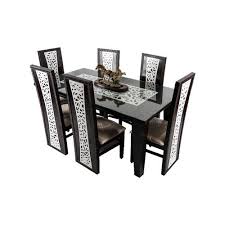 Once your walls, flooring and furniture have been selected. Wooden Black White Dining Table With 6chairs For Home Office Rs 10000 Piece Id 21959763697