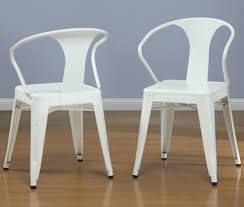 Another Classic The Tabouret Chair Looks Beach House Fresh In Glossy White This Chair Is A Bit Of Everything White Metal Chairs Metal Chairs Stacking Chairs