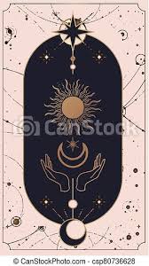 The sun, partner to the moon card is one of the most positive tarot cards, it brings optimism, joy the sun is giving you a reason to smile! Moon And Sun Tarot Cards Hands Set In Simple Flat Esoteric Boho Style Esoteric Collection Of Logos With Various Symbols Canstock