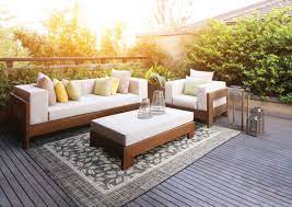 Outdoor furniture materials to look for: Does My Outdoor Furniture Need An Outdoor Rug The Rug Edit