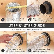 A vented dryer might finish a normal load in. Buy Dryer Vent Wall Plate 4 Inch Black Plastic Duct Connector Flange For Ventilation Straight Pipe Cooling And Heating Small Through The Wall Trim Collar Ducting With Mounting Plate Quick Connect Online