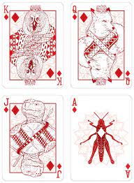 Wild Reign Playing Cards Classic Poker Deck Redesigned With Wild Animals Hand Drawn By Gregor Kli Playing Card Tattoos Playing Cards Design Playing Cards Art