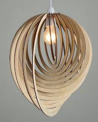 A Stylish And Modern Hand Made Birch Wood Pendant Ceiling Light It Comprises 12 Hanging Tears Ove Ceiling Light Shades Pendant Light Shades Wood Pendant Light