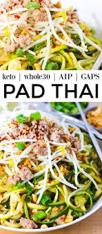 Keto Pad Thai Whole30 Paleo Gaps Aip Rezept Pad Thai Rezepte Gesund Diat Lebensmittel