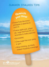 Quench Your Thirst Without Going Over Your Fluid Amount Here Are Some Great Summer Tips For Dialysis Dialysis Diet Peritoneal Dialysis Dialysis Recipes Meals