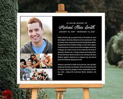 Funeral Poster Welcome Sign Picture Board 5 Photo Collage Etsy Funeral Posters Funeral Program Template Funeral