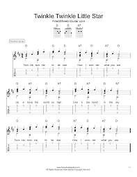 How to play twinkle twinkle little star on guitar. Twinkle Twinkle Little Star Solo Guitar Tab Freewheelinguitar Com