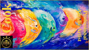 Kaleidoscope School Of Fish Acrylic Painting Tutorial For Beginner And Advanced Artists Youtube Acrylic Painting Tutorials Painting Tutorial Painting