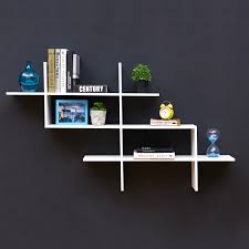 Shop items you love at overstock, with free shipping on everything* and easy returns. 3 Tier Wall Mount Floating Ladder Shelf With Criss Cross Design White Overstock 22466543