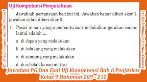 Kemukakan tiga pengertian hukum dari para ahli hukum yang kalian. Jawaban Pg Dan Esai Uji Kompetensi Bab 6 Penjaskes Kelas 9 Halaman 209 212 Youtube