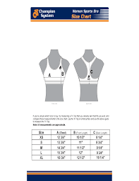 sport bra size chart free download