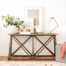 Copperton Wood X Base Console Table Threshold Designed With Studio Mcgee In 2020 Decor Furniture Collection Console Table