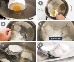 Place 4 eggs in a saucepan of boiling water, then cook over low heat, 4 to 5 minutes; Poached Eggs Recipetin Eats