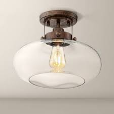 Get A Charmingly Old Fashioned Look With This Rustic Bronze Semi Flushmount Ceiling Light 12 W Ceiling Lights Bronze Ceiling Lights Flushmount Ceiling Lights