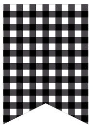 Black And White Gingham Border Black Gingham Birthday Banner Free Printable Free Printable Banner Printable Banner