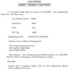 Defence Pension Calculation Examples Family Pension And