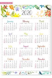 2019 calendar 2020 calendar 2021 calendar bible verses binder printables bullet journal calendars monthly planners cards gift tags christmas free printable 2021 quarterly calendar 2021 calendex free lettering worksheet with motivational quotes for free printable large print 2021 calendar 12. 2020 One Page Bullet Journal Calendar Watercolors Press Print Party