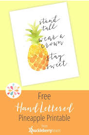 Get crafting with this exclusively designed lovesvg freebie. Free Printables Be A Pineapple Quote Huckleberry Hearts