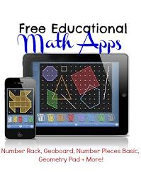 Free Educational Math Apps Number Rack Geoboard Number Pieces Basic Geometry Pad More Math Apps Educational Math Apps Math Learning Center