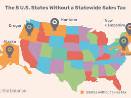 U S States With Minimal Or No Sales Taxes