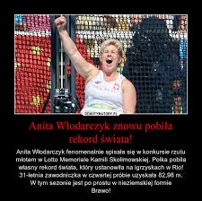 May 30, 2021 · reprezentacja polski w chorzowie walczy o obronę tytułu drużynowych mistrzów europy. Anita Wlodarczyk Znowu Pobila Rekord Swiata Demotywatory Pl