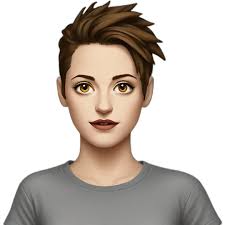 Kristen stewart gray round neck emoji