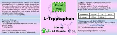 Die aminosäure tryptophan bildet im körper serotonin und reguliert so stimmung und schlaf. L Tryptophan Nahrungserganzungsmittel
