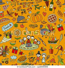 Thanksgiving day, annual national holiday in the united states and canada celebrating the harvest americans generally believe that their thanksgiving is modeled on a 1621 harvest feast shared by. Thanksgiving Day Seamless Pattern For Your Design Vector Illustration Canstock