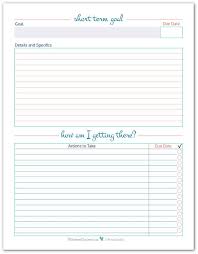 Personal Planner Free Printables Goals Printable Goals Worksheet Short Term Goals