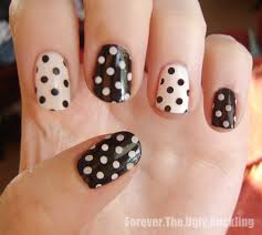 Black And White Nail Art Design Easy Cute And Cool Nail Art Designs Ideas Black Nail Polish Dot Nail Designs Polka Dot Nails Dot Nail Art